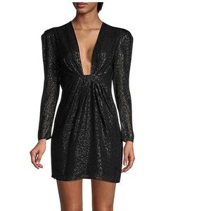 IRO: Twist-Front Silk & Metallic Dress
